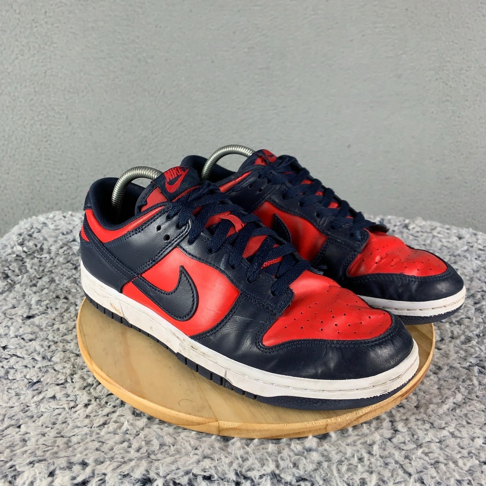 Nike Dunk Low Sneaker Mens 9.5 Red Navy University Red Midnight Retro DV0833-601